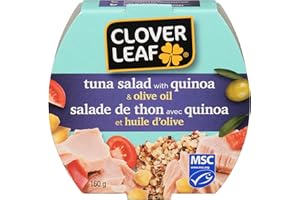 Clover Leaf Tuna Salad with Quinoa & Olive Oil - 160g, 1 Count - Canned Tuna Salad - No Preservatives - MSC Certified 100% Wi