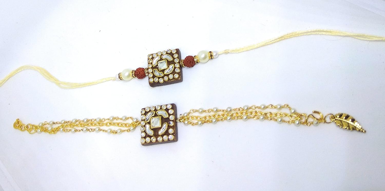 aarvee creation's designer bhaiya bhabhi rakhi set