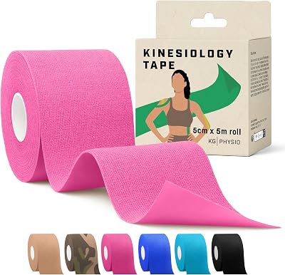 KG Physio Kinesiology Tape 5m Roll Pink Universal Multi-use KT Tape