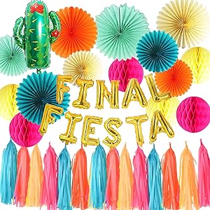 Qian's Party Final Fiesta Banner Mexican Fiesta Theme Party Decor Bachelorette Party Decor Supplies Tropical Party, Luau Party, Hawaiian Party Theme,