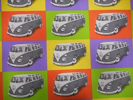 Chatham Glyn Pop Art Camping Trip Campervan 100 Cotton Print