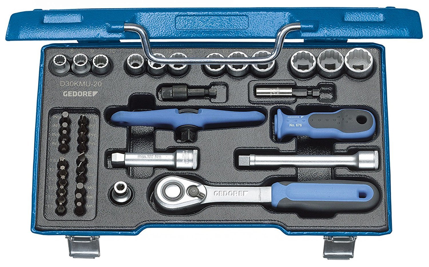 Gedore D 30 KMU-20 Socket Wrench Set 3/8 Inch Pack of 40 in-is-PH-PZ-TX-XZN