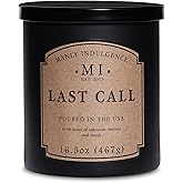 Manly Indulgence Last Call Scented Candles for Men, 16.5 oz Single Wick, Premium Soy Blend Wax, 60H Burn, Candles for Home Scented – Made in The USA