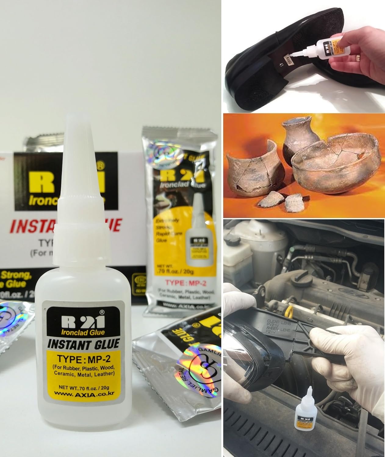 AXIA R21 MP2 / GE2 INSTANT GLUE Cyanoacrylate Ironclad Glue