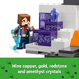 LEGO Minecraft The Badlands Mineshaft 21263 with Explorer Creeper Spider Figures view 4