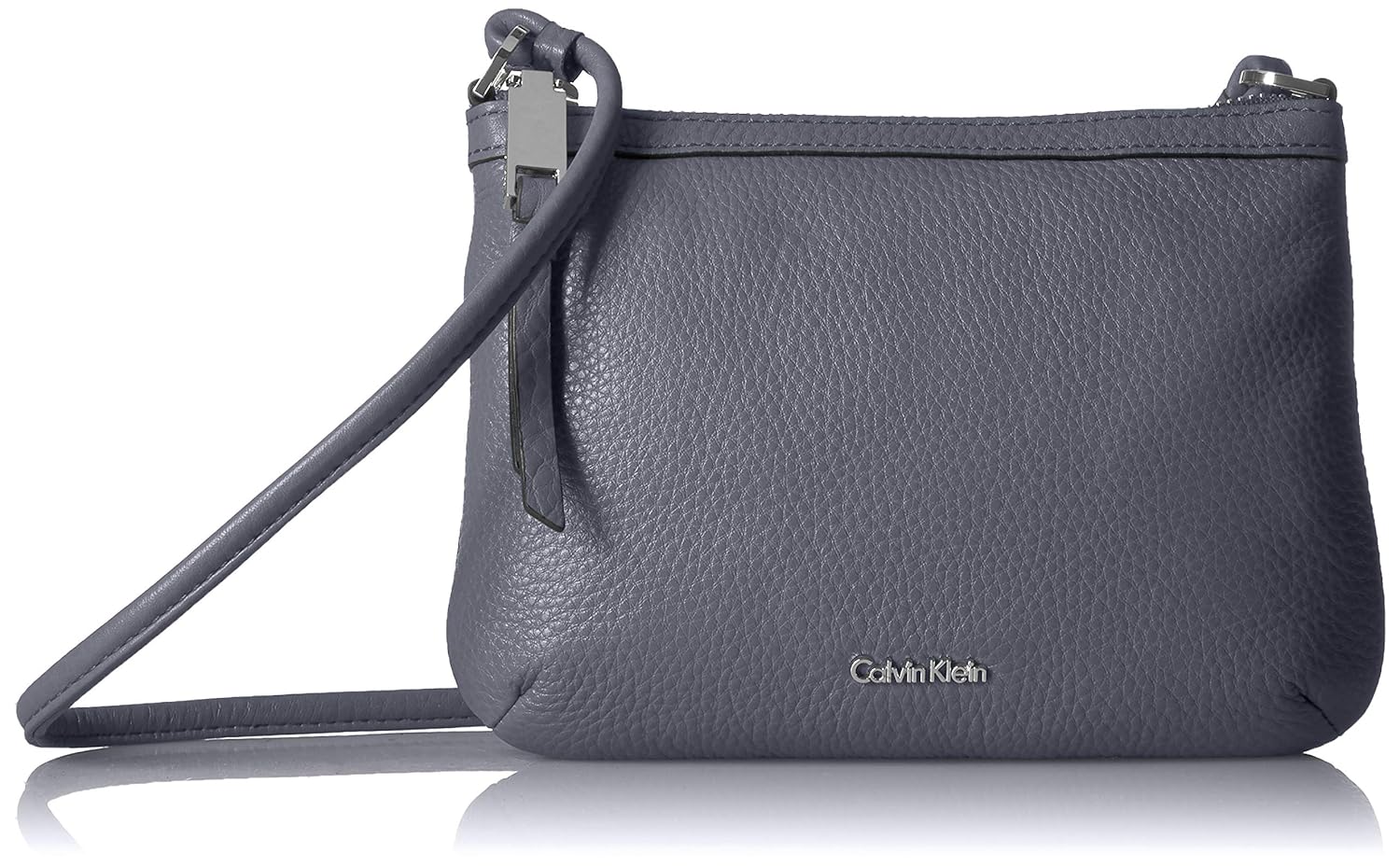 calvin klein carrie pebble leather crossbody