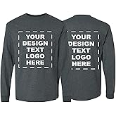 Custom Long Sleeve Shirt for Men Women, Add Your Own Design Logo Text Photo Long Sleeve T-Shirt, Personalized Tee Shirt