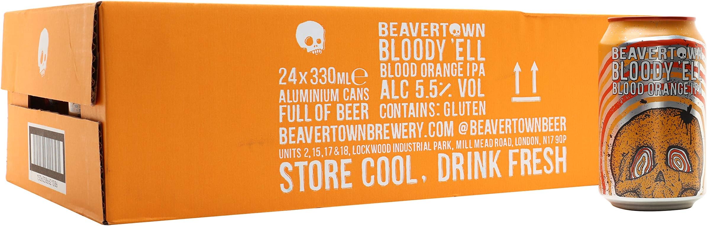 Beavertown Bloody 'Ell Blood Orange IPA/Case of 24 Cans / 792cl