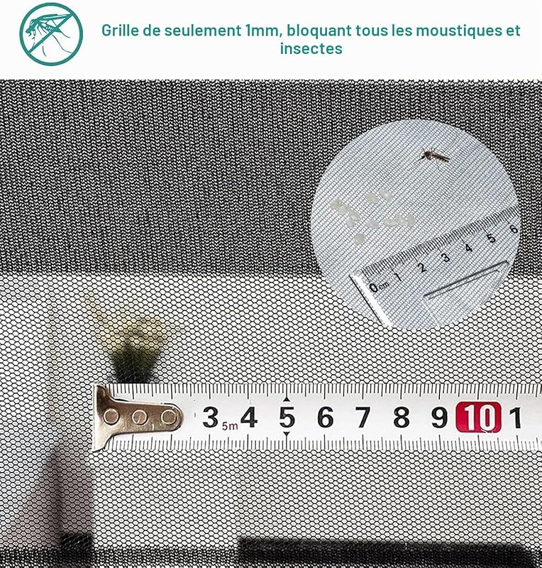 Magnétique Moustiquaire pour Porte, 80x205 cm Rideau de Porte Antimoustique, Noir Moustiquaire Mailles ultra fines pour Couloirs, Portes, Patio, Fermeture Automatique