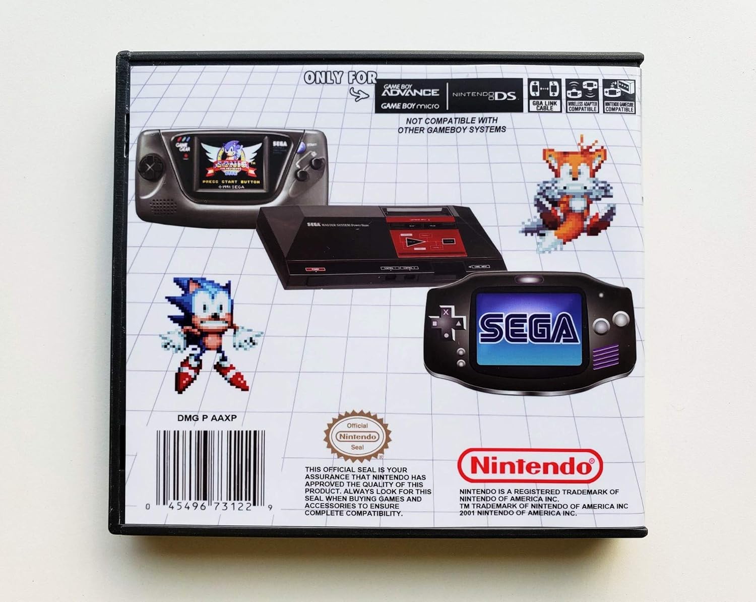 Sega Classics GBA 106 in 1 game (w/ Case & Cover Insert) Multicart Master System & Game Gear 100 in 1 ++ Games Compilation - (Gameboy Advance): Video Games