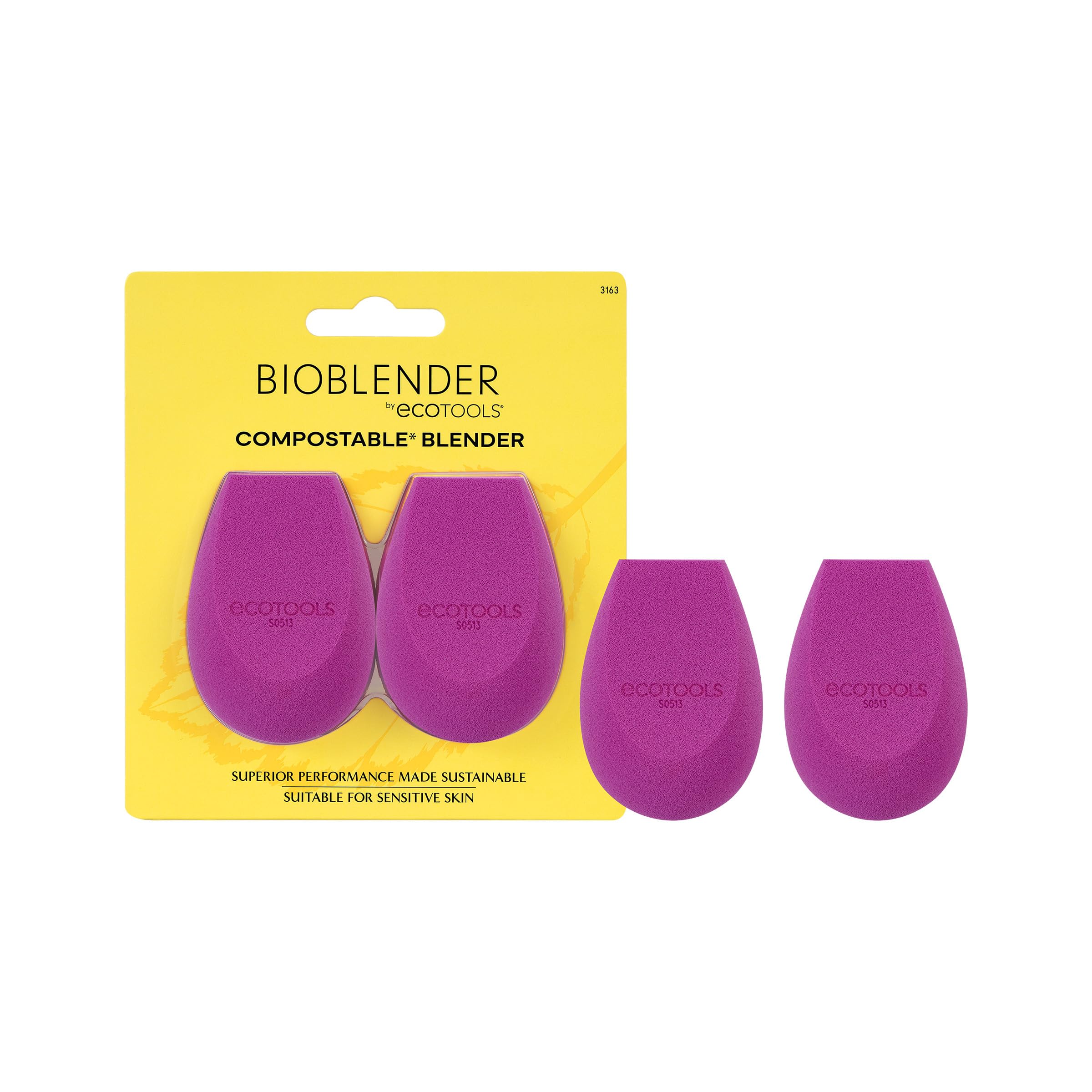 Ecotools Bioblender By Makeup Sponge Duo Pack For Liquid & Cream Make-Up