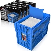 BCW Short Comic Book Bin, Holds 150 Comics Each, Blue, 5 Pack | Each acid-free plastic bin holds 150 Current or Silver Age comics with a locking lid, movable partition, and ID slot.