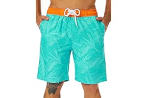 KAILUA SURF Mens Swim Trunks Long, Quick Dry Mens Boardshorts, 9 Inches Inseam Mens Bathing Suits with Mesh Lining