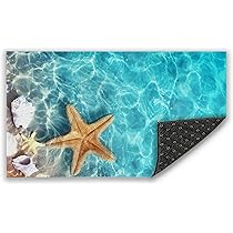 TUBAMQ Paillasson d'entrée tortue, poissons et tortues de mer, décoration printanière, tapis de bienvenue, tapis antidérapant pour la maison/salle de bain/cuisine/intérieur 43,2 x 76,2 cm