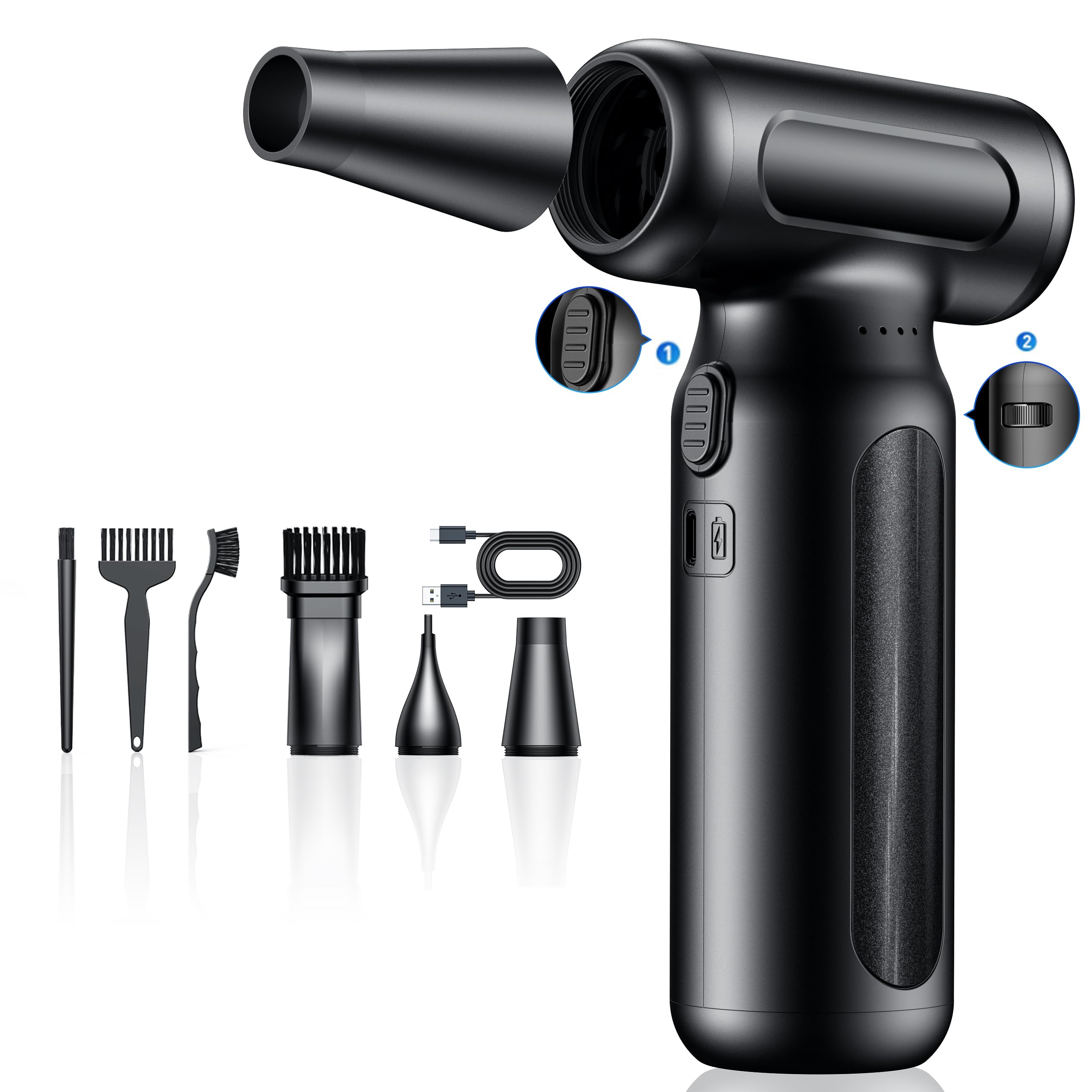 Mua Electric Compressed Air Duster - 32,0000 RPM Rechargeable Cordless ...