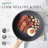 GiPP Nonstick Skillet 20cm Grey Granite Pan with Heat-Resistant Handle view 8