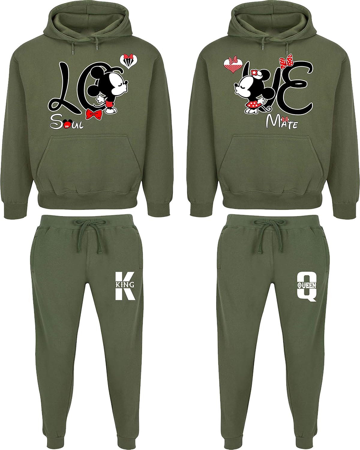Buy King and Queen Matching Tracksuits His and Hers Matching Hoodies