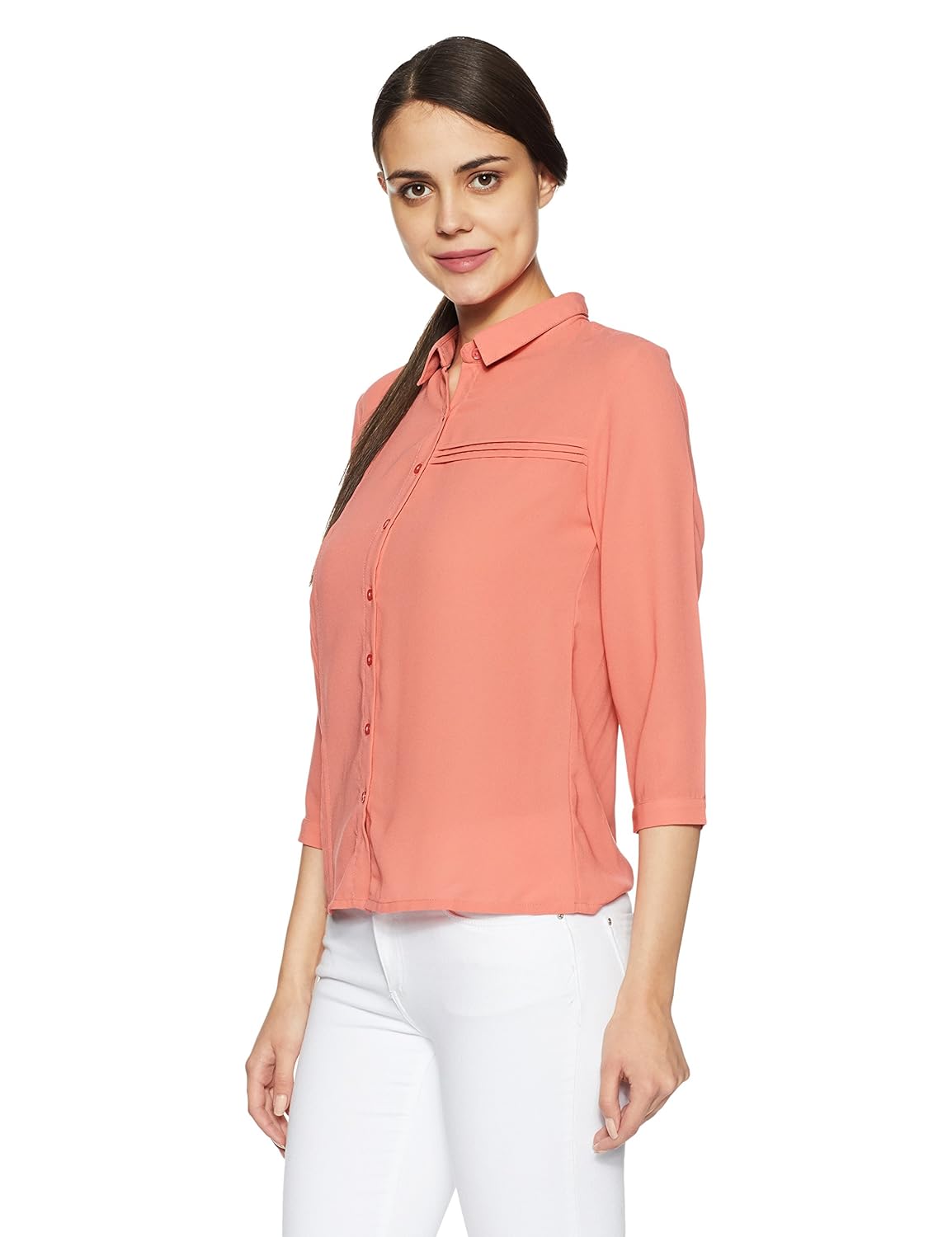 van heusen women's plain regular fit shirt
