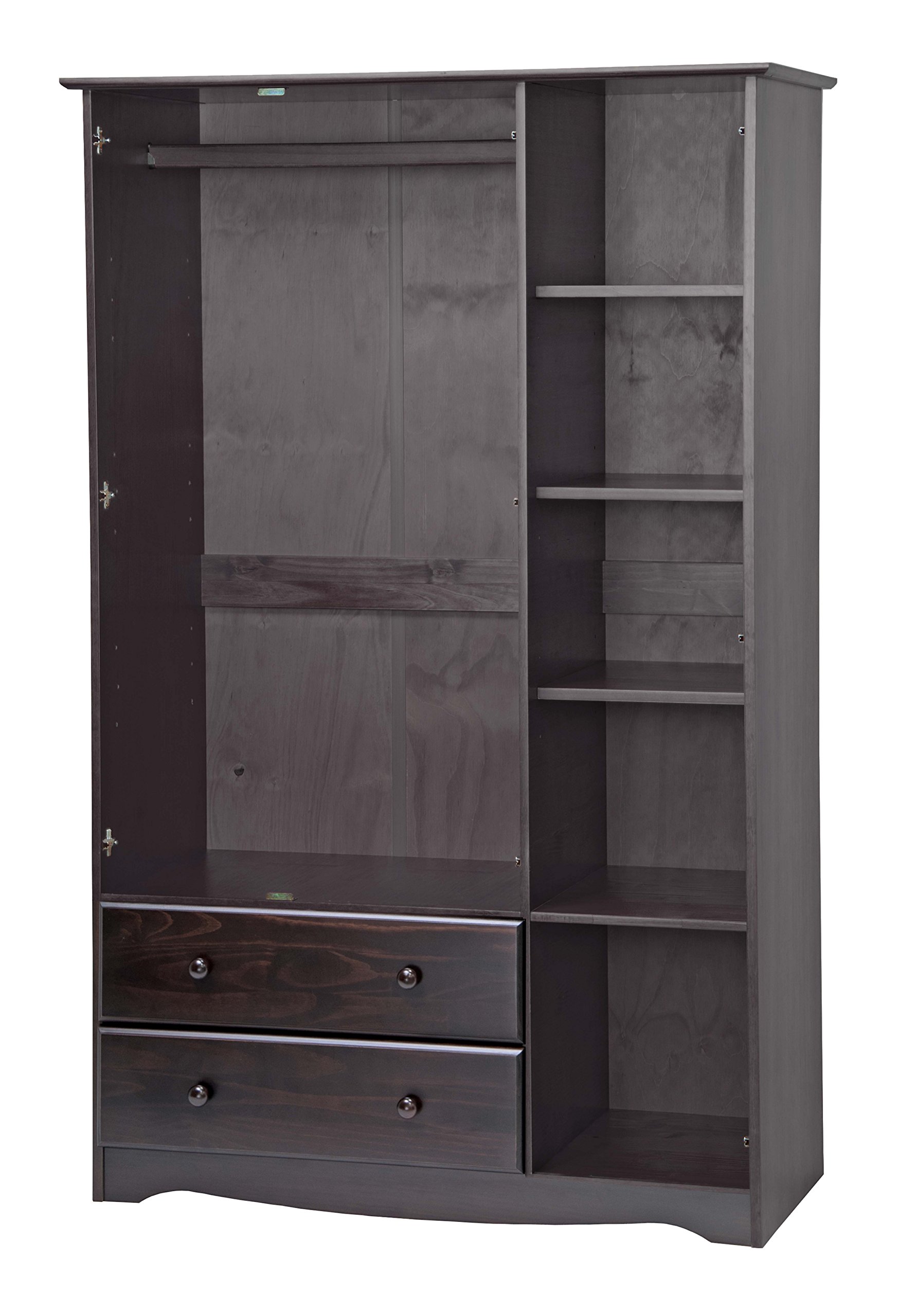 100 Solid Wood Grand Wardrobe/Armoire/Closet by Palace Imports, Java