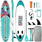Niphean Inflatable Stand Up Paddle Board with SUP Accessories, Anti-Slip EVA Deck, 10’6’’ Inflatable Paddle Boards for Adults & Youth of All Skill Levels