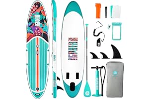 Niphean Inflatable Stand Up Paddle Board with SUP Accessories, Anti-Slip EVA Deck, 10'6'' Inflatable Paddle Boards for Adults & Youth of All Skill Levels