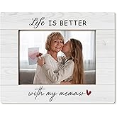 HUKINE Memaw Picture Frame 5x7, Memaw Grandma Gifts for Birthday Christmas Mother's Day from Grandkids, Life is Better With My Memaws Picture Photo Frames for Tabletop Desk Decor