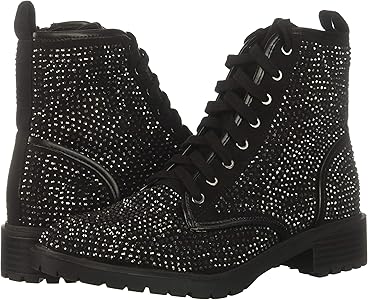 kirra rhinestone combat boots
