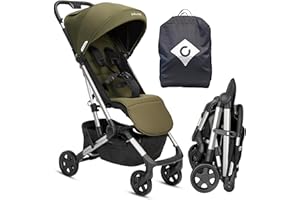 Colugo Compact Stroller - One Hand Fold Lightweight, Travel, Toddler, Airplane, Foldable Stroller with Rain Cover, Backpack and Cup Holder (Olive)