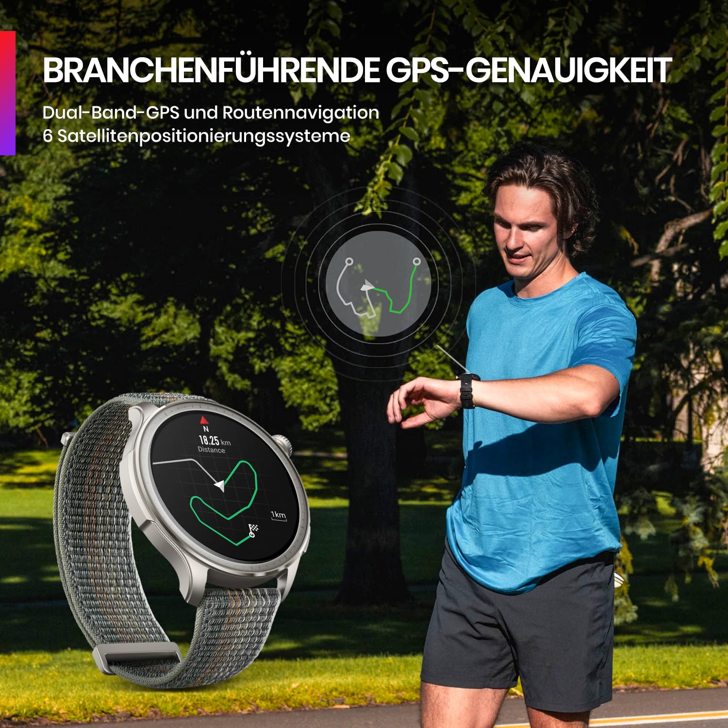 Amazfit Balance 46 mm Smart Watch, kontaktlose NFC-Zahlung, KI-Fitnesstrainer, 14 Tage Akkulaufzeit, Schlaf- und Gesundheitsüberwachung, GPS, 150 Sportmodi, Bluetooth-Anrufe für Android und iPhone 8