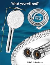 Magichome Shower Head and Hose 2M High Pressure 5 Modes Universal view 6