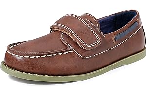 FUPPIA Boys Dress Shoes Kids Boys Loafers Casual Shoes Comfort Little Kid/Big Kid Slip On Flat School Shoes Navy Blue Size 11