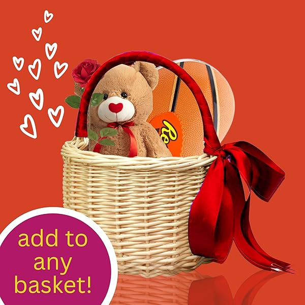 VALENTINE’S HERSHEY’S HEART SHAPED TIN, BASKETBALL THEMED CONTAINER FILLED WITH MINIATURE REESE PEANUT BUTTER CUPS, GIFT BASKET, PART FAVORS, & MORE, 3.7 OUNCES