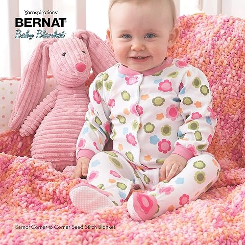 Bernat Baby Blanket Big Ball Little Petunias in Oman Whizz Yarn