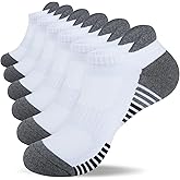 Lapulas Athletic Running Ankle Socks, Low Cut Cushioned Anti-Blister Tab Sports Socks Men Women 6Pairs