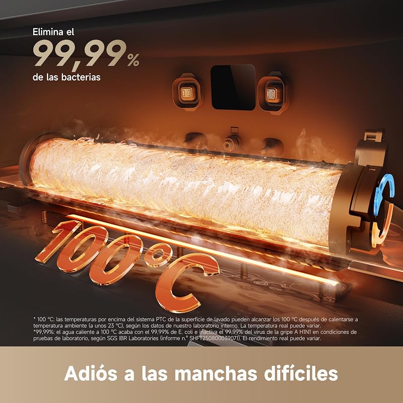 Aqua10 Roller, Robot Aspirador con Mopa AquaRoll, Succión 30.000 Pa