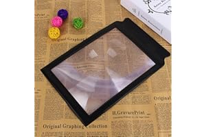 A4 Full Page 3X Magnifier Sheet Large Magnifying Glass Book Reading Aid PVC Lens Flexible Plastic Fresnel Books Scanning Maps