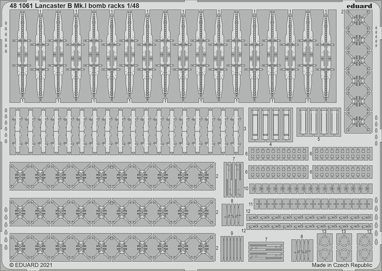 Eduard Photetch 1:48 - Lancaster B Mk.I bomb racks