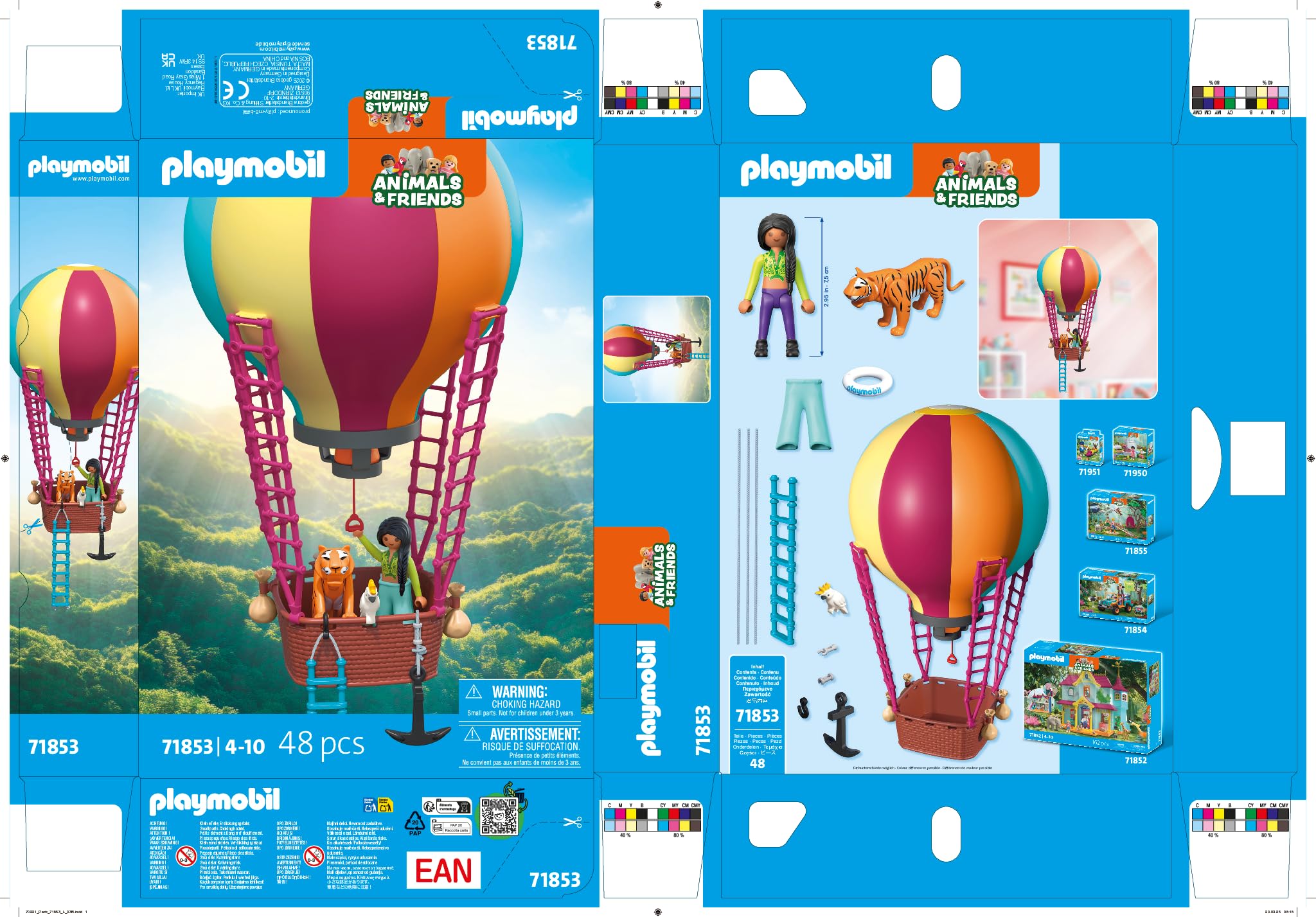 PLAYMOBIL | Animals & Friends | Ballonreise | Spielzeug ab 4 Jahren | Geschenk für Kinder | Fördert Kreativität & Fantasie | Ballon als Deko zum Aufhängen | 71853 7