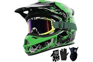 Loyoriwy DOT Approved Kids ATV Helmet with Visor Electric Dirt Bike for Kids 8-14 Lightweight Multi Sport Motorcycle Helmet for Boys Girls Youth BMX, Motocross,Dirt Bike Helmet