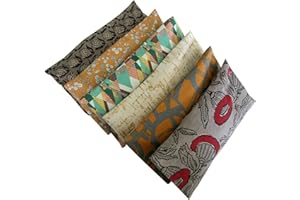Peacegoods Lavender Eye Pillow (Pack of 6) Gift Pack - Bulk Weighted Lavender Chamomile Flax - Removable Cover Washable for Yoga Aromatherapy Massage Relaxation - Earth Colors Brown Beige