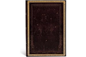 Black Moroccan Midi Lined Hardcover Journal, 144pg, 120GSM, Old Leather Classics by Paperblanks (Old Leather Collection)