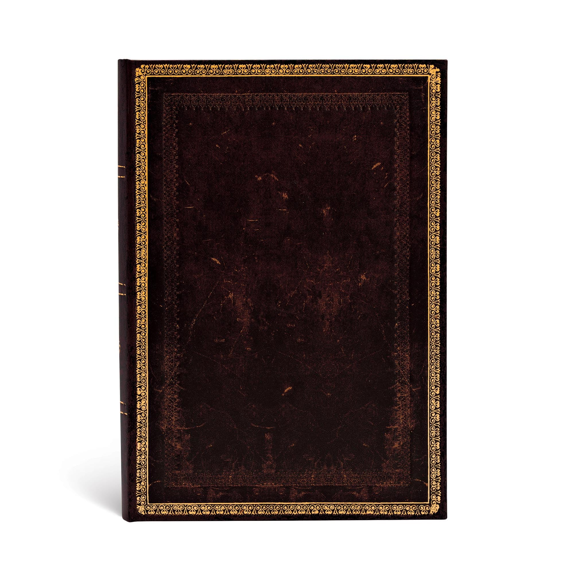 Paperblanks Old Leather Ruled Midi Notebook - Black Moroccan