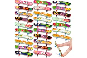 LovesTown 50PCS Finger Skateboards for Kids Age 3-12, Mini Skateboard Toys Christmas Stocking Stuffers, Bulk Party Favors Birthday Goodie Bag Fillers, Classroom Prizes for Boys Girls