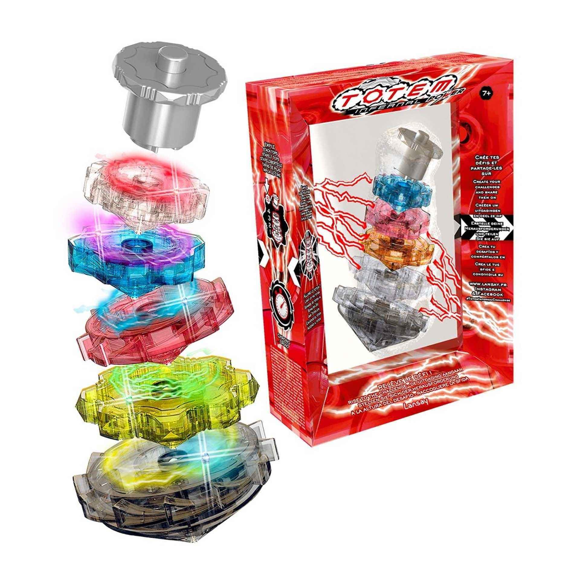 Cefa Toys - Totem Infernal Power, 5 Stackable Electric Glasses with Coloured LEDs, Suitable for children aged 7 years