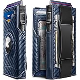 KEMISANT Airtag Wallet Men Gift,Mens Slim Front Pocket Wallet Money Clip Standard or Apple Airtag Use 3.8"×2.8"×0.9"