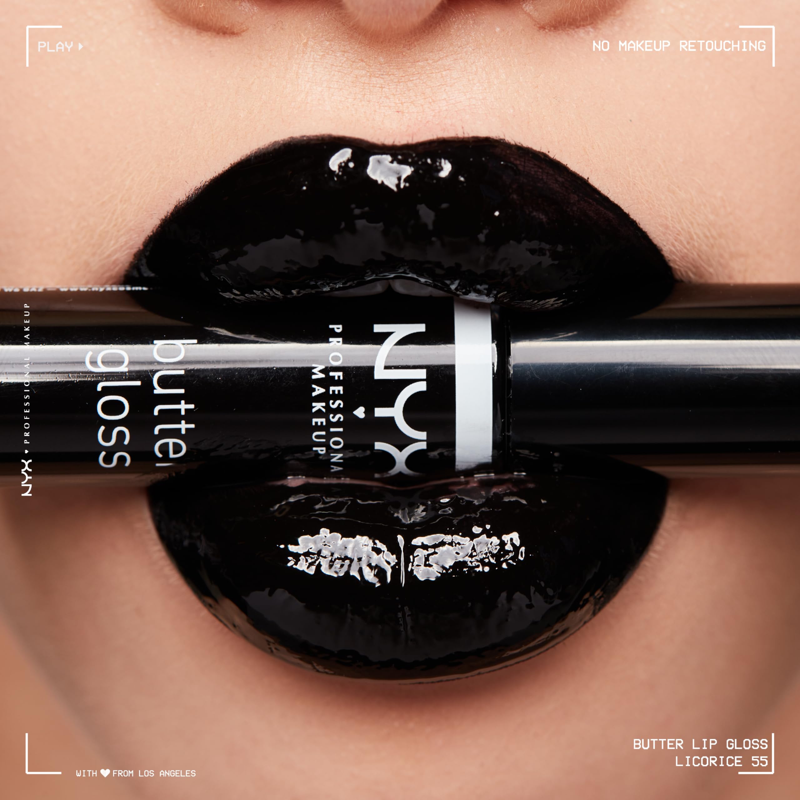 NYX PROFESSIONAL MAKEUP Butter Gloss, Non-Sticky Lip Gloss - Licorice (Black)