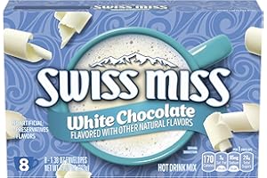 Swiss Miss White Chocolate Flavored Hot Drink Mix, 8 Count Drink Mix Packets