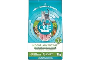 Purina ONE +Plus Dry Cat Food, Indoor Advantage Turkey - 3 kg Bag
