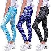 Quedoris Girls Printed Leggings Yoga Pants Multipack Leggings for Kids in 3t to 13 Years