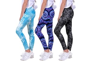 Quedoris Girls Printed Leggings Yoga Pants Multipack Leggings for Kids in 3t to 13 Years